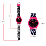 Ovvel Girls Analog Watch for kids – Black & White Bows