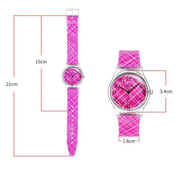 Ovvel Girls Analog Watch for kids - Pink Mix
