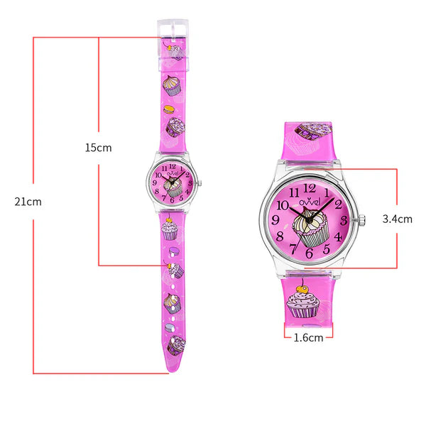 Ovvel Girls Analog Watch for kids - Cupcakes