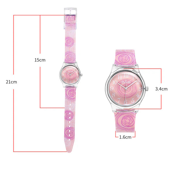 Ovvel Girls Analog Watch for kids - Swirls
