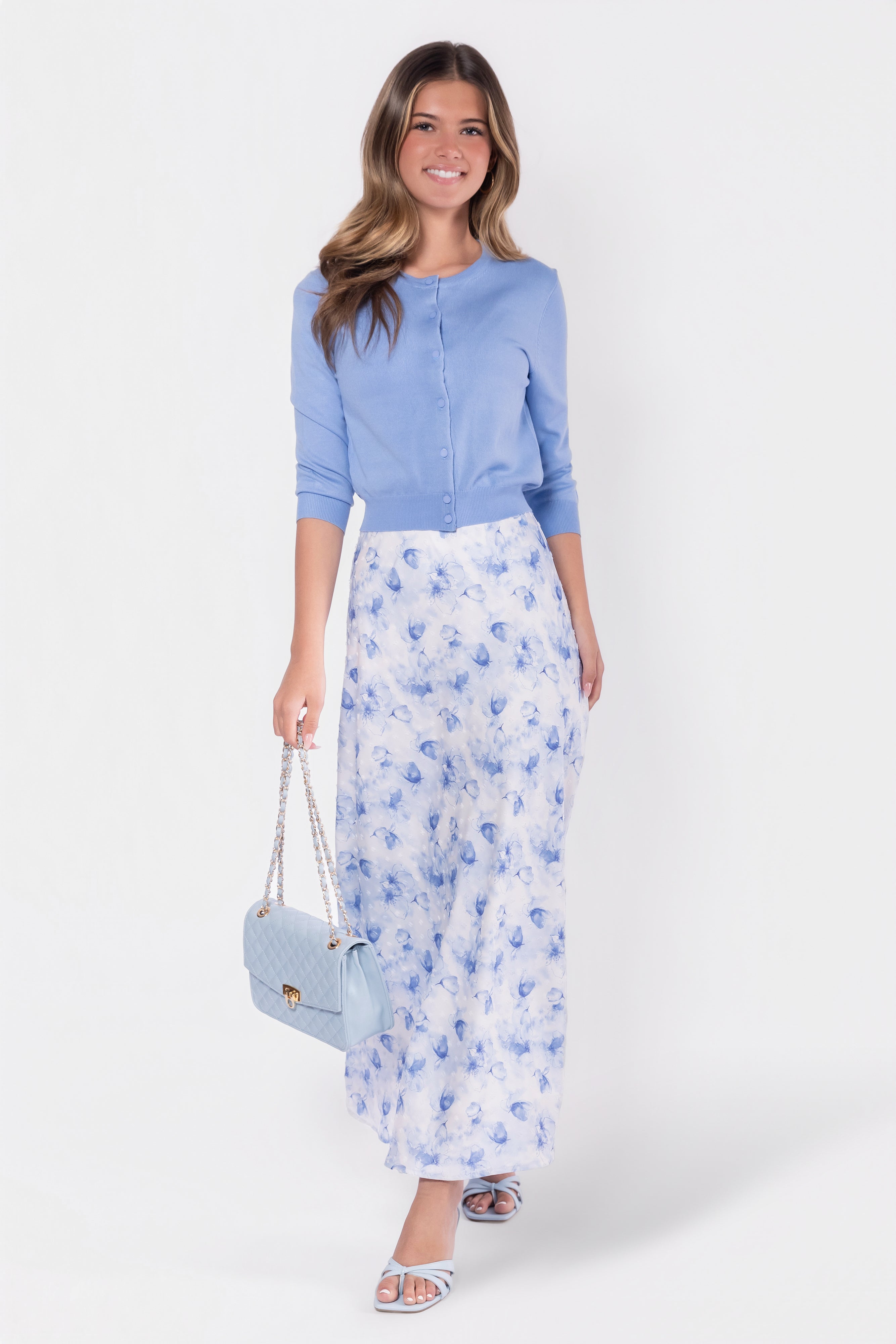 Lisa Skirt (White/Blue)