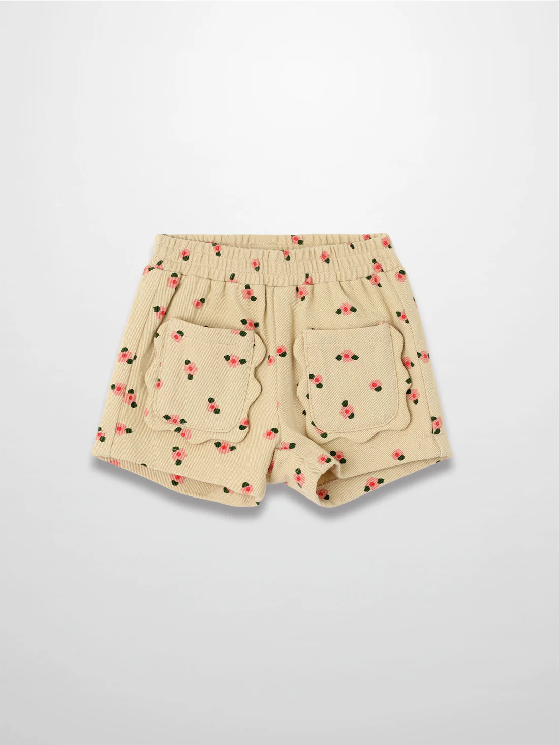 Tan Floral Shorts