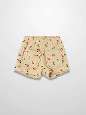 Tan Floral Shorts