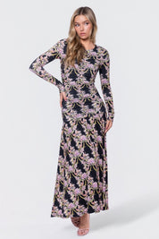 Christine Dress (Black Pattern)
