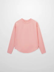 Oversized Rounded Hem T-Shirt-Peach