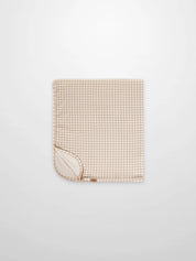 Oatmeal Grid Blanket - Blue