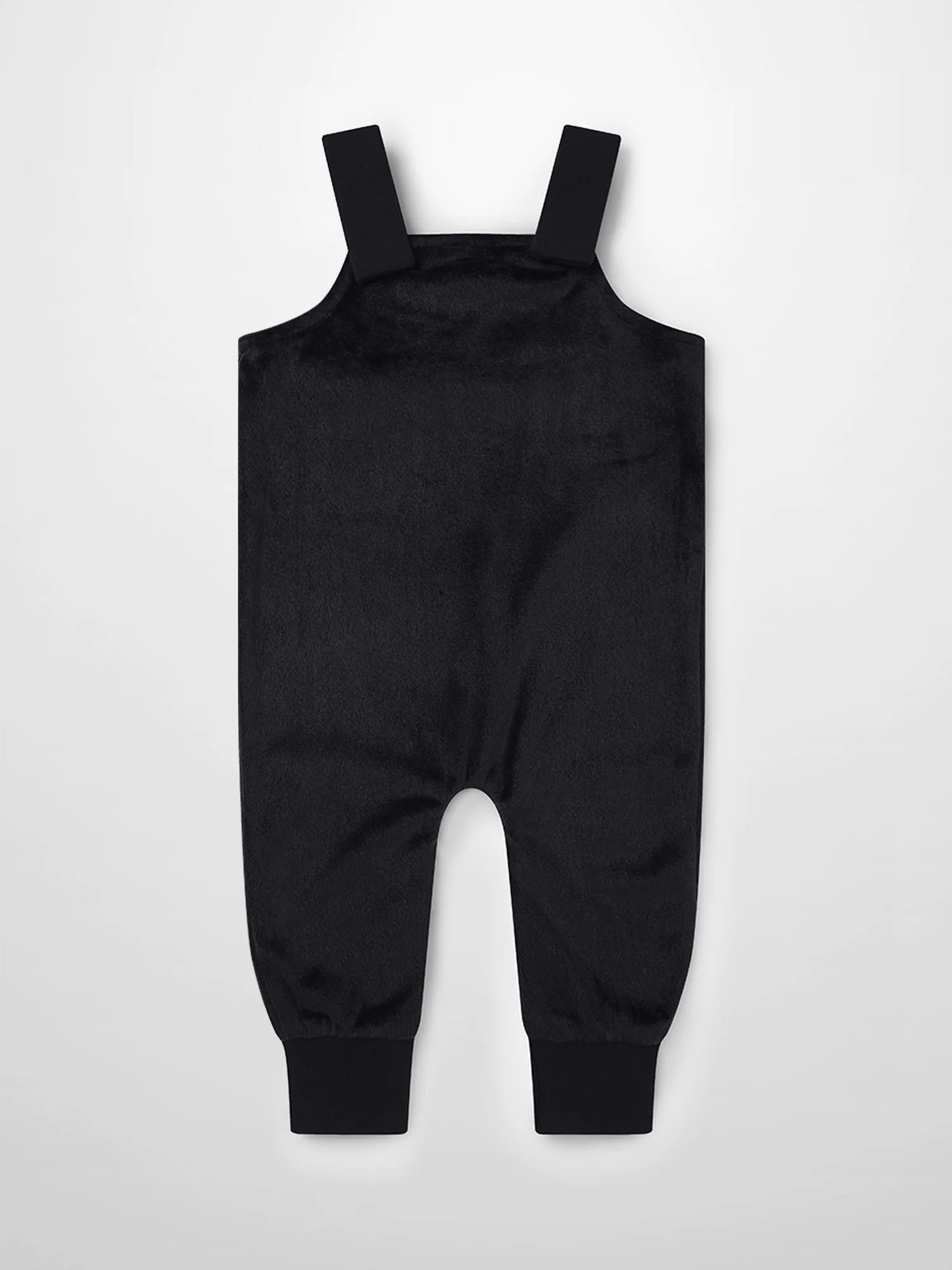 Black Velour Overalls