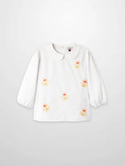 Embroidered Flower Shirt