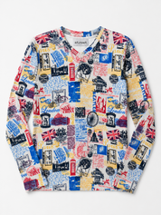 PRINTED MICRO-RIBBED TSHIRT-  BRIT POP