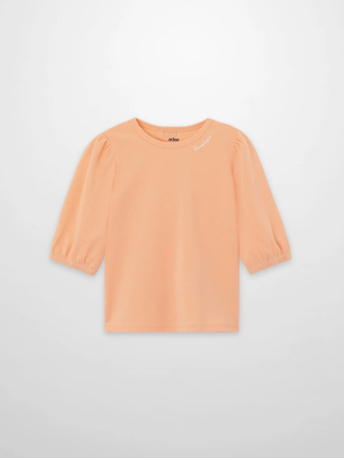 3/4 Puff Sleeve T-shirt - Peach
