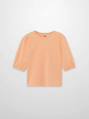 3/4 Puff Sleeve T-shirt - Peach
