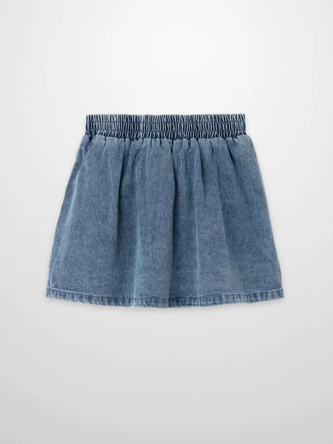 Paneled Skirt - Blue Denim