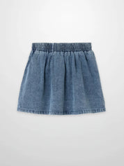 Paneled Skirt - Blue Denim
