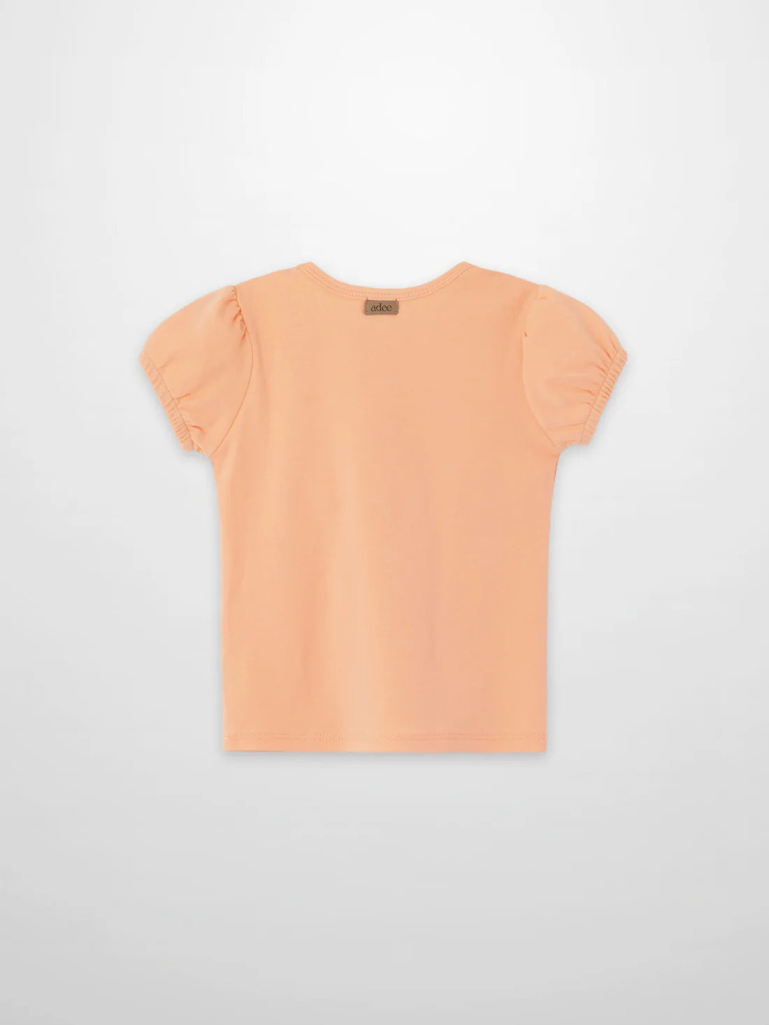 Short Puff Sleeve T-shirt - Peach