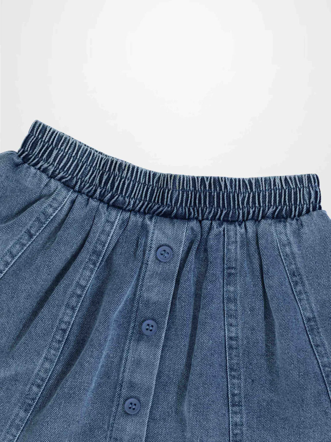 Paneled Skirt - Blue Denim