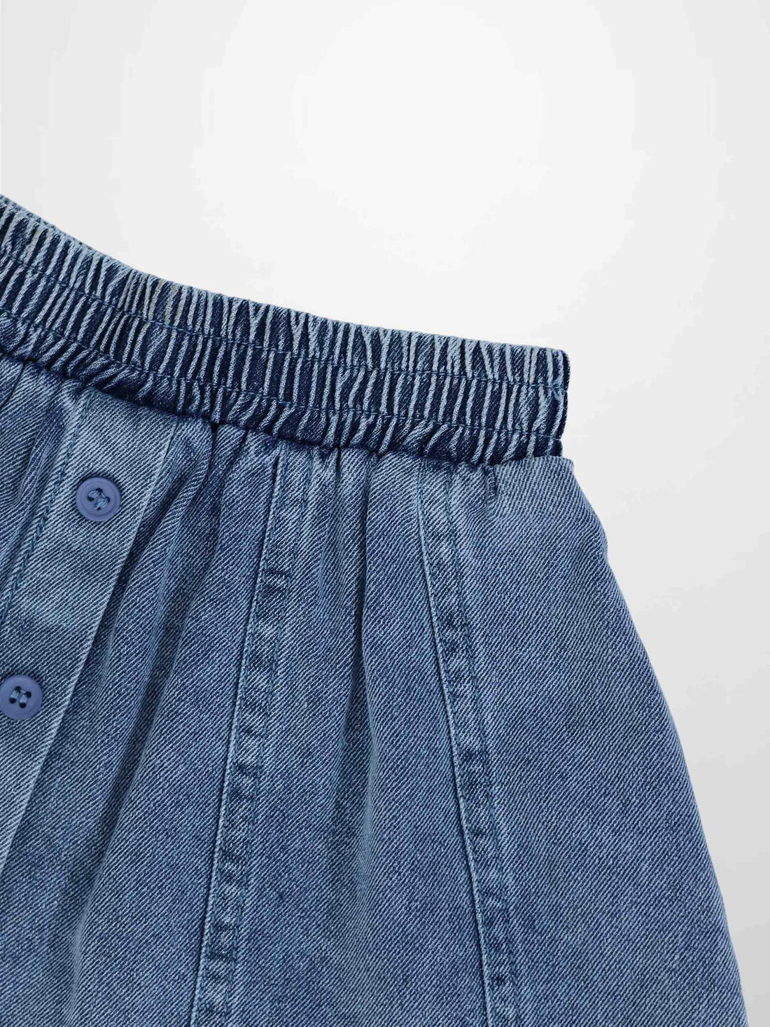 Paneled Skirt - Blue Denim