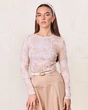 Basic Printed T-shirt-Scattered Branches