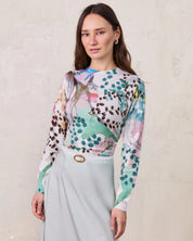Printed Sweater-Vine Branch