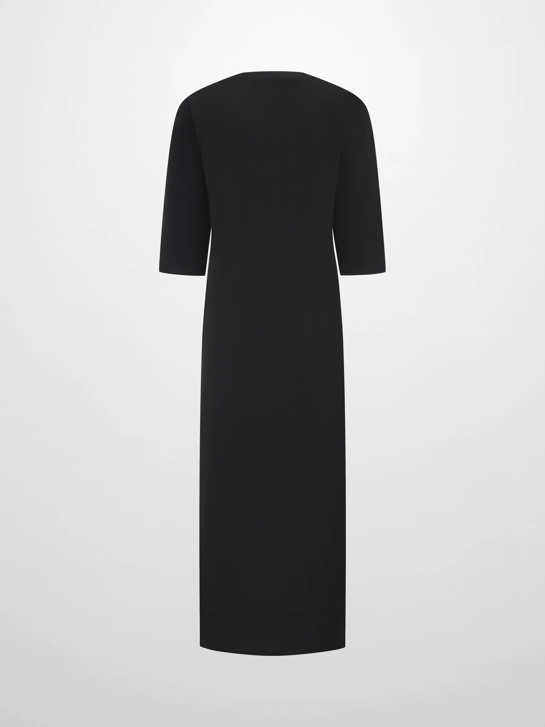 Side Tie T-Shirt Dress-Black