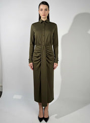 Imara Olive Dress