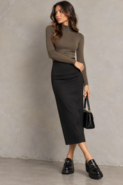 MICRO-RIBBED MOCK-NECK (M21)