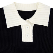 KNIT COLLARED HENLEY
