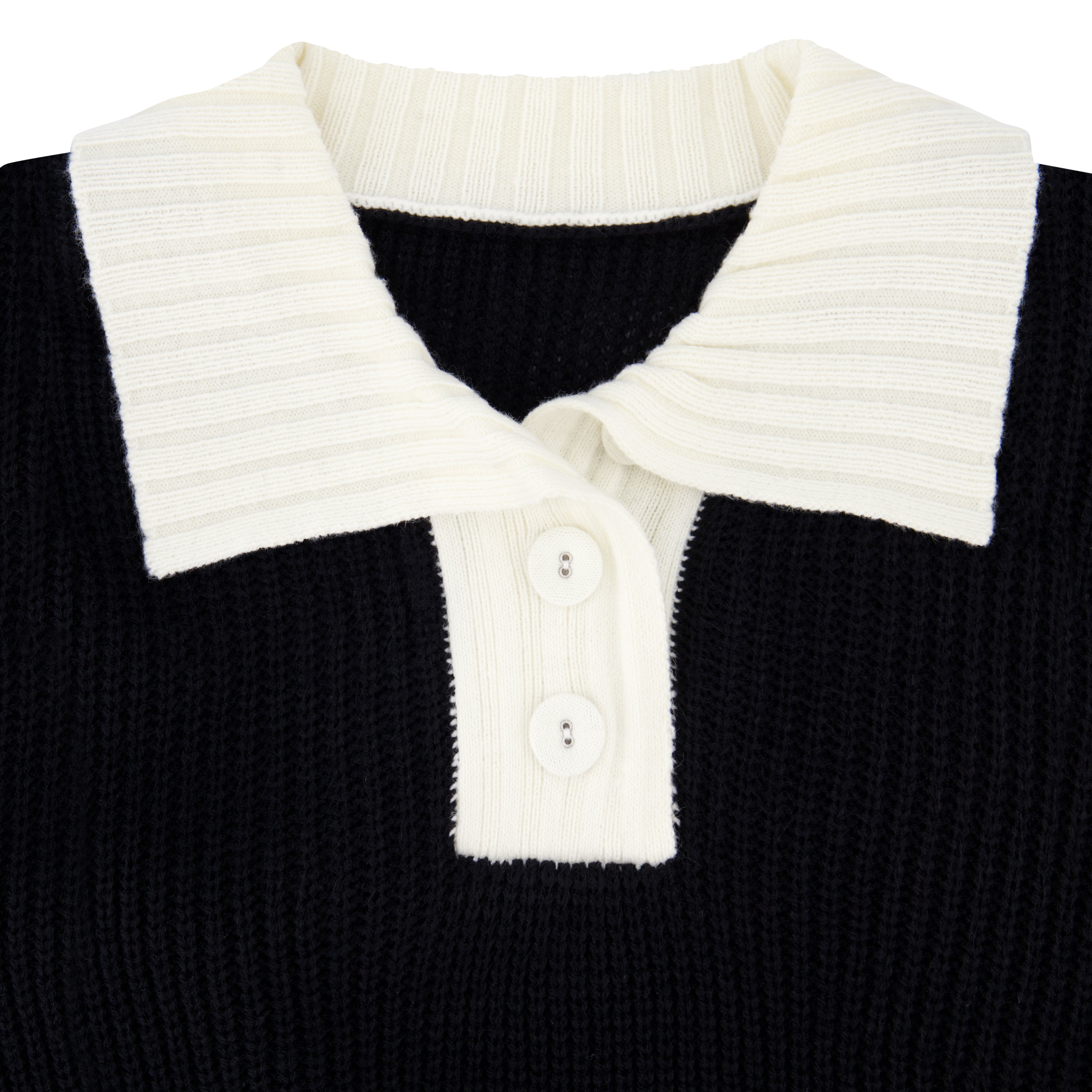 KNIT COLLARED HENLEY