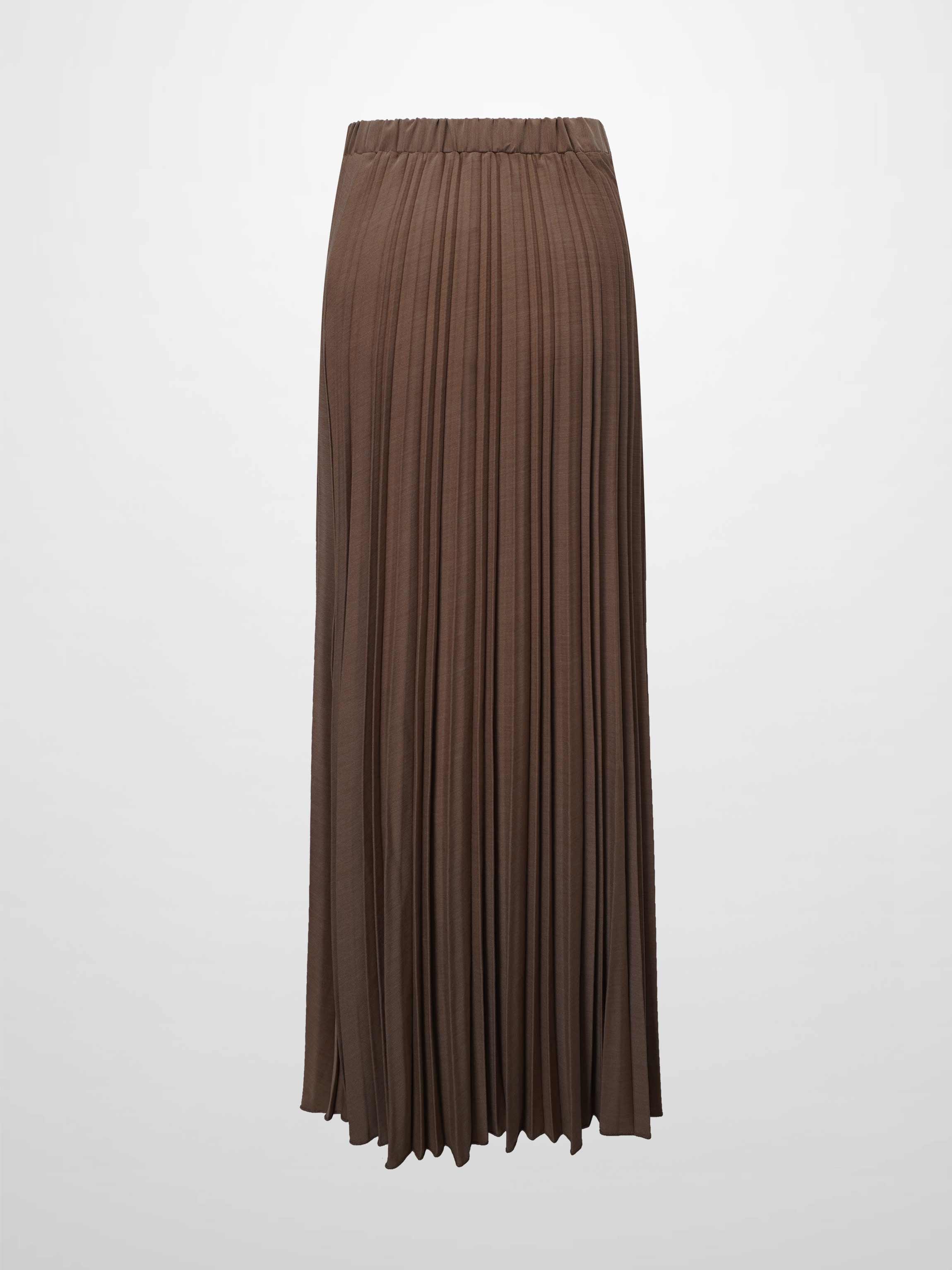 Mix Pleat Skirt-Camel