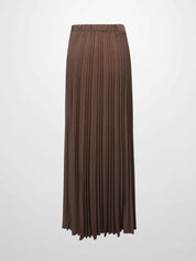 Mix Pleat Skirt-Camel