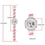 Ovvel Girls Digital Wristwatch with Many Features - Pink Swirls