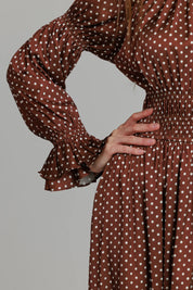 Polkadot Satin Smock dress