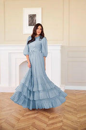 Naomi Ruffle Gown