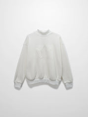 Embossed Crown Sweatshirt-Ivory