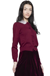 White Collar Bows Sweater