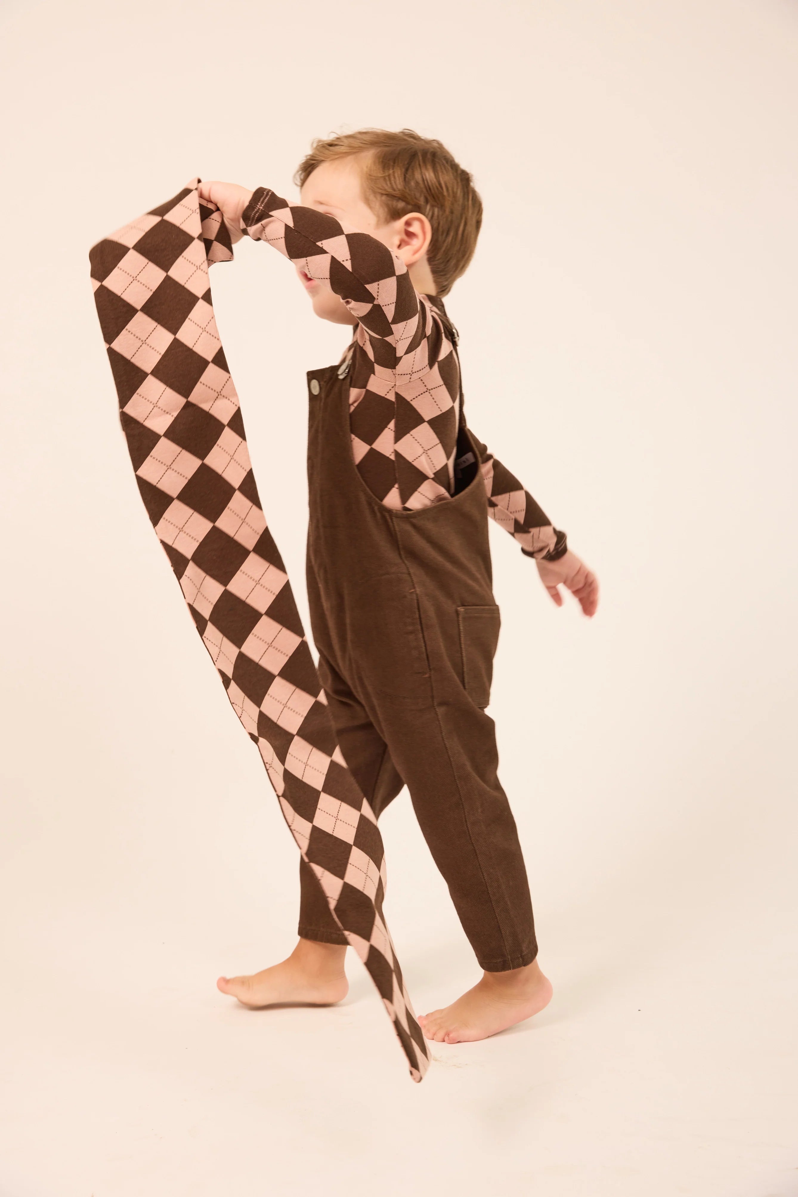 Argyle Mockneck Onesie