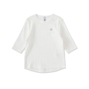 Kids Pointelle Long Sleeve Basic Top 157