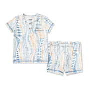 Abstract Print Tee & Short Set 132