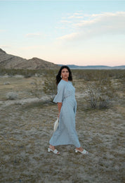 Striped Bat Sleeve Dress
