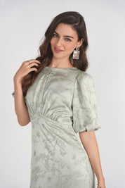 Marlo Dress- Mint Jacquard