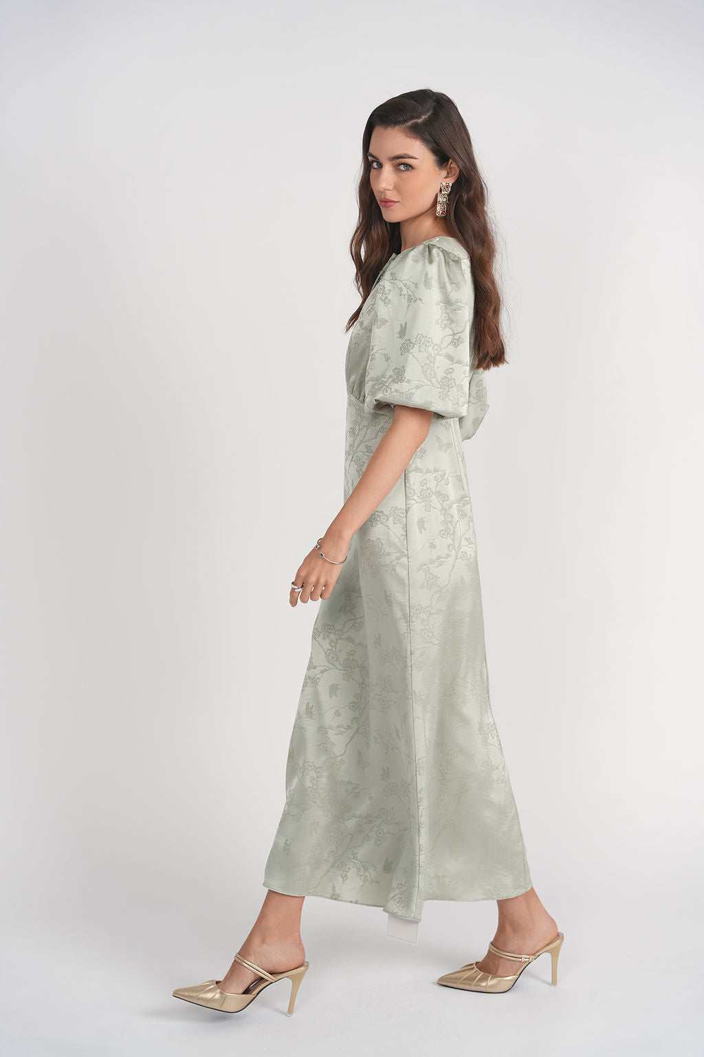 Marlo Dress- Mint Jacquard