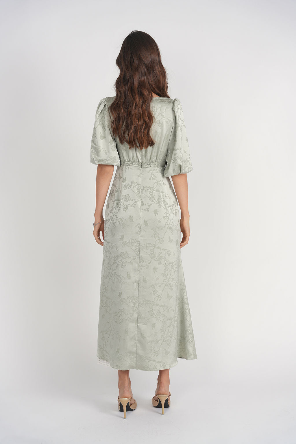Marlo Dress- Mint Jacquard