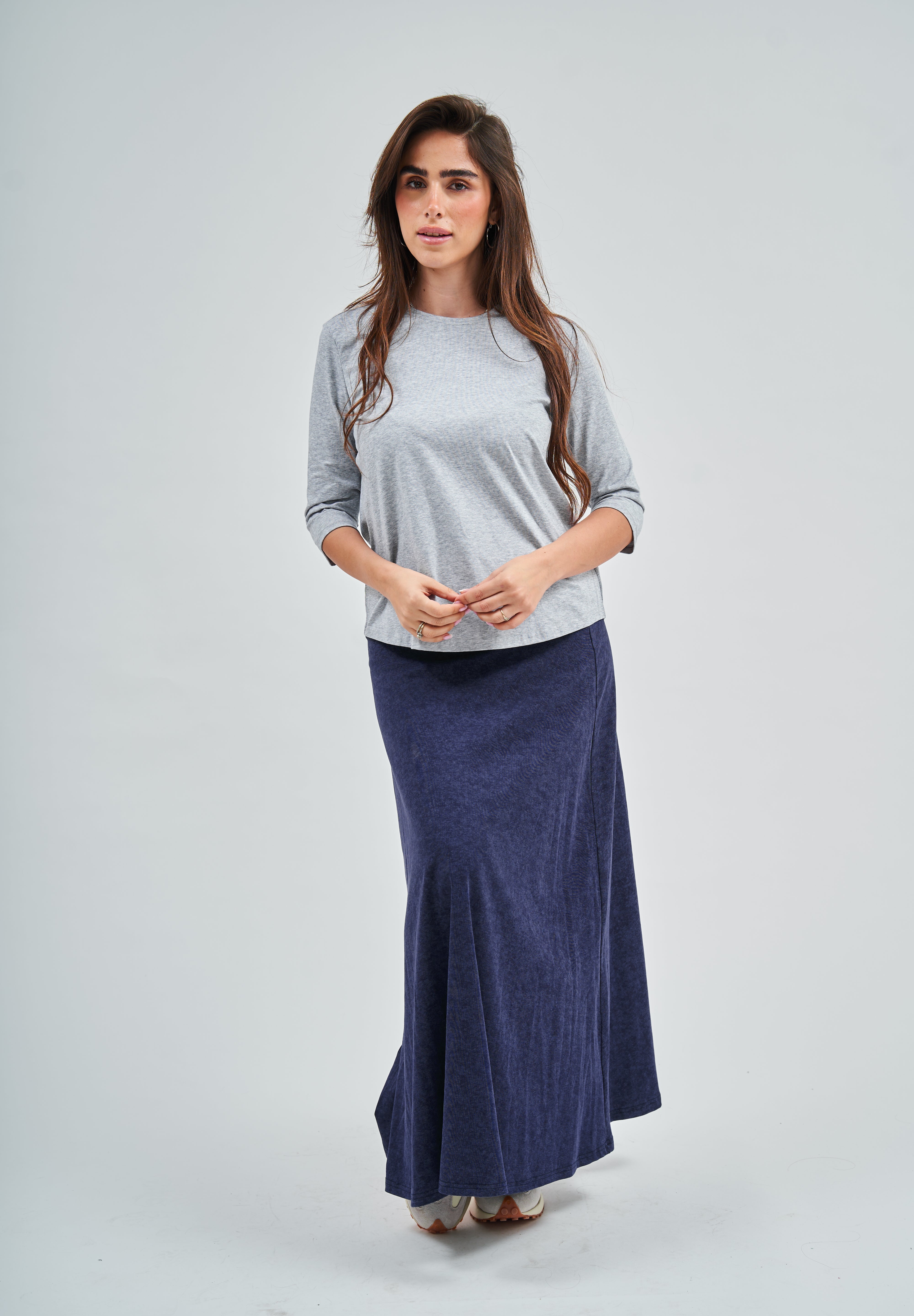 Denim Wash Dalia Maxi Skirt