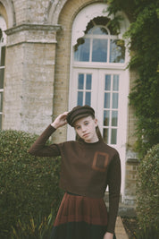 Solid Crop Top with Side Embroidery