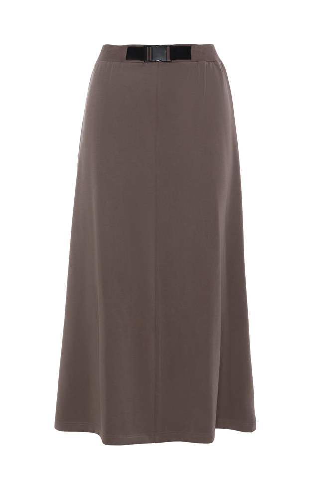 Teen Midi Length Skirt With Buckle At Front Waist