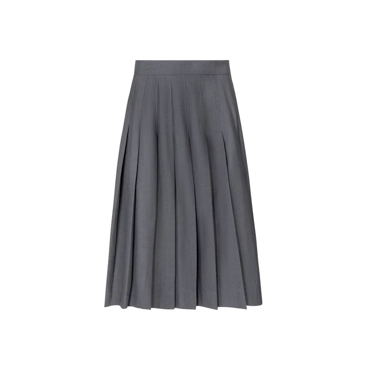 Pleated Skirt Grey