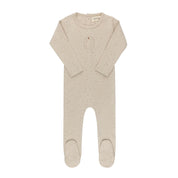 Baby Boy Footie – Tan – Speckled Bunny