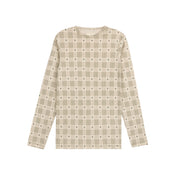 Cotton Floral Plaid Collection - Ruffle Neck Tee