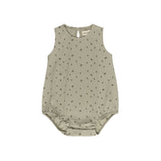 Baby Boy Romper - Sage - Printed Palm Trees