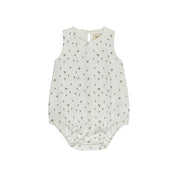 Baby Boy Romper - Ivory - Printed Palm Trees