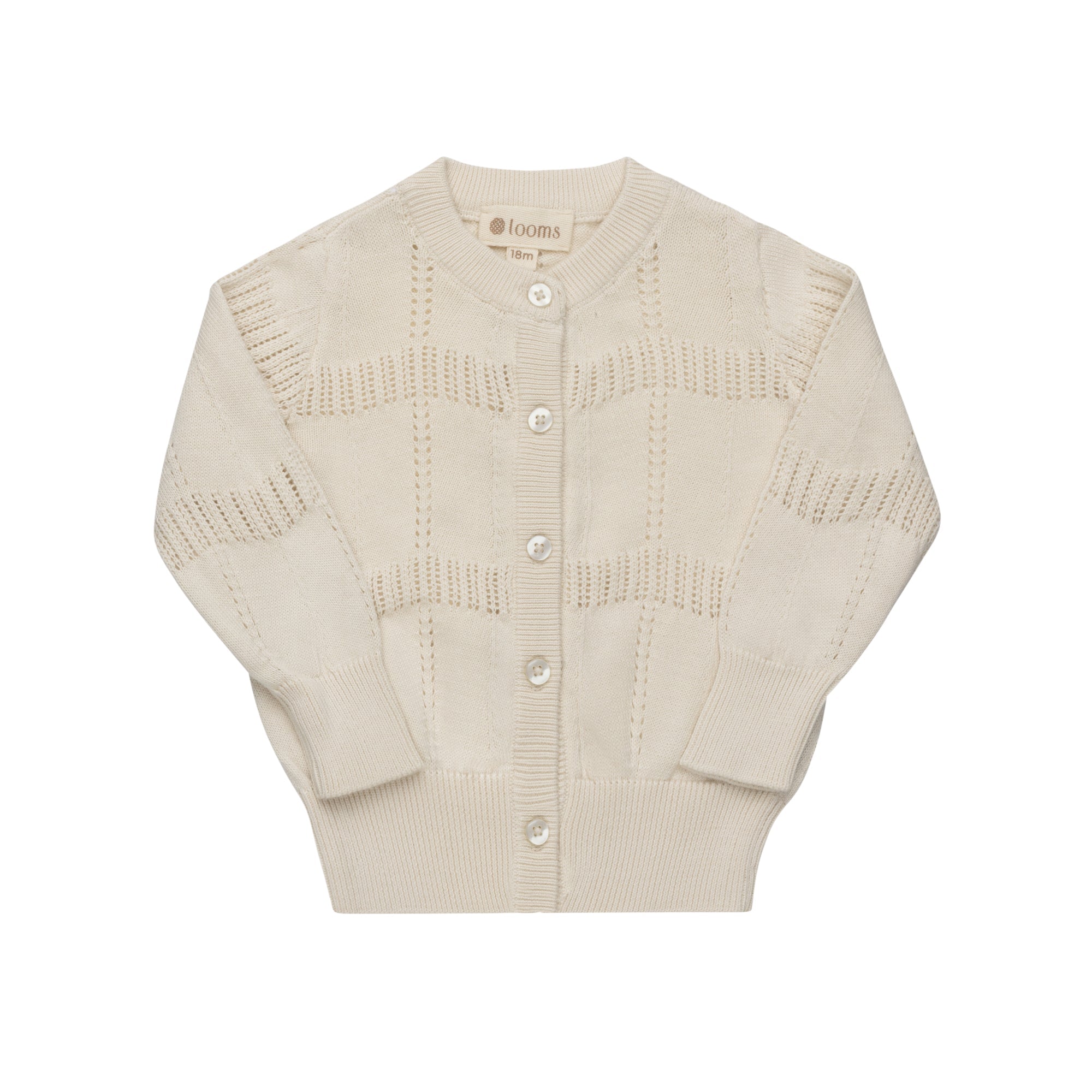Wave Knit Cardigan – Ivory – Holland Collection